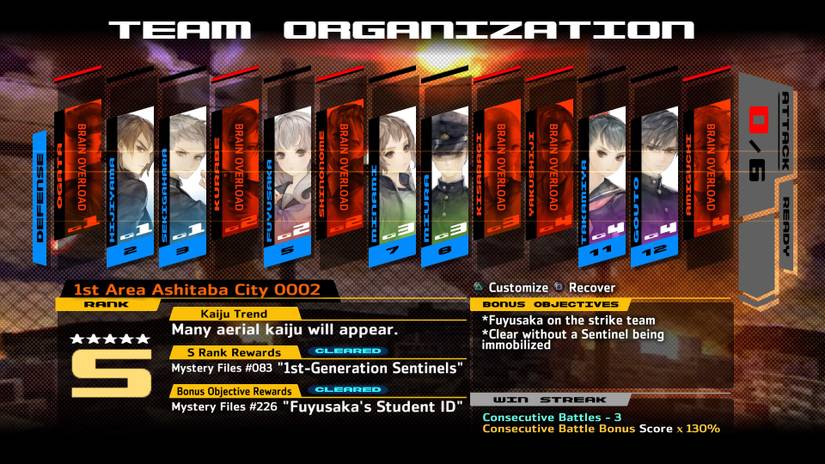 13 Sentinels multiple characters with Brain Overload