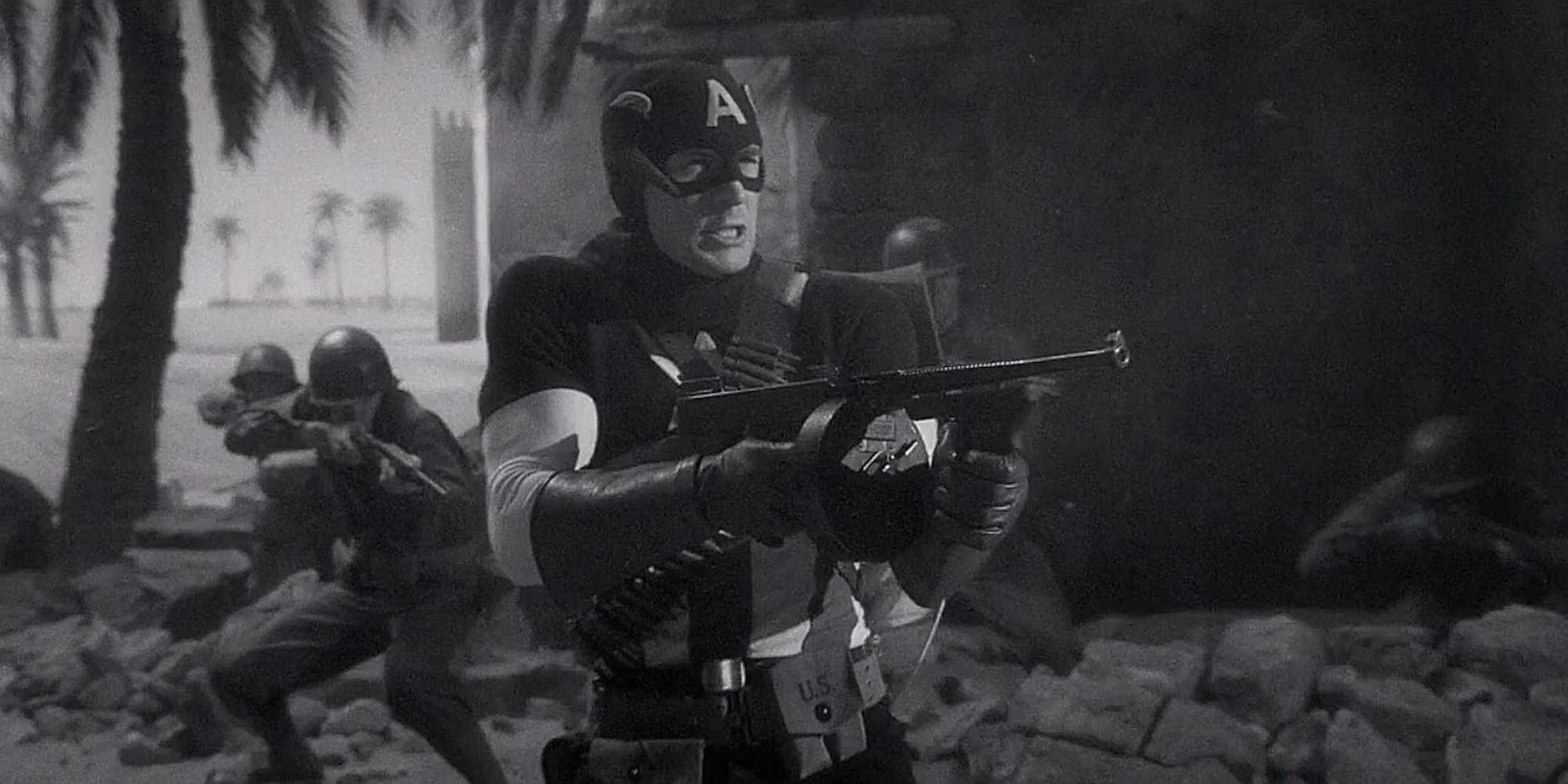 A scene featuring characters in Captain America