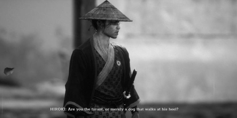 A cutscene featuring Hiroki in Trek to Yomi