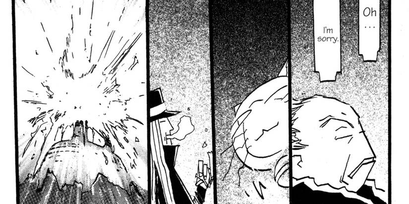Panels from the FLCL manga featuring various characters