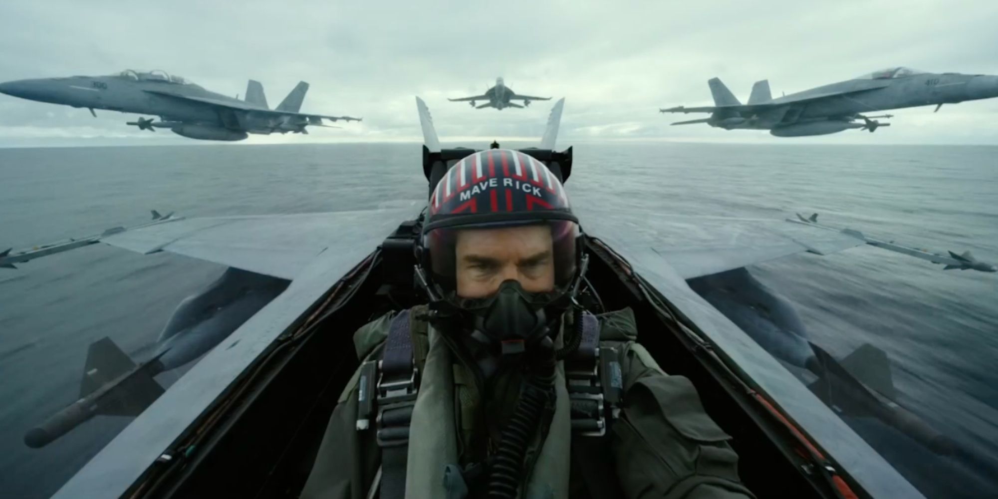 An battle scene in Top Gun Maverick