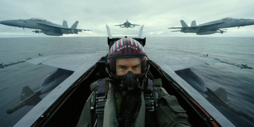 An battle scene in Top Gun Maverick