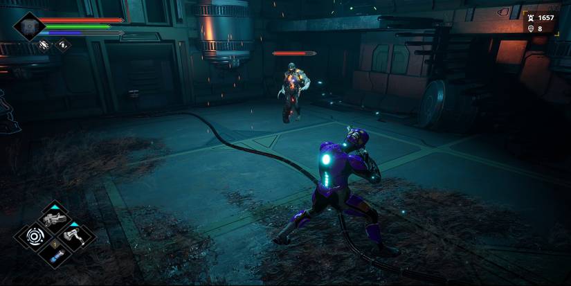 Fighting enemies in Dolmen