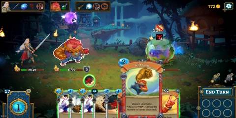 Fighting enemies in Roguebook