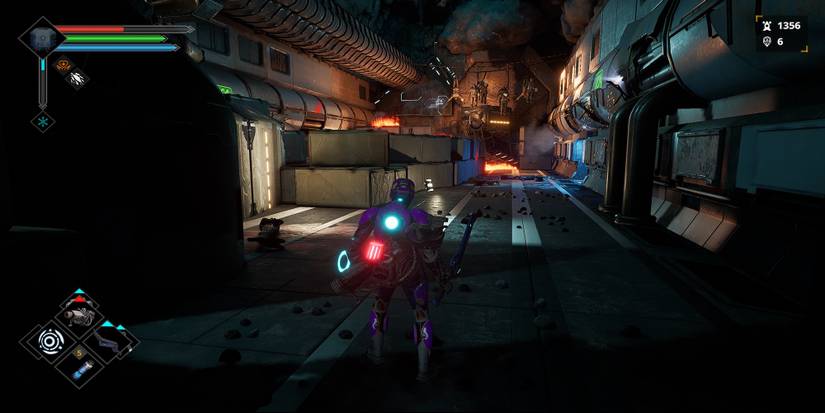 Exploring a dungeon in Dolmen