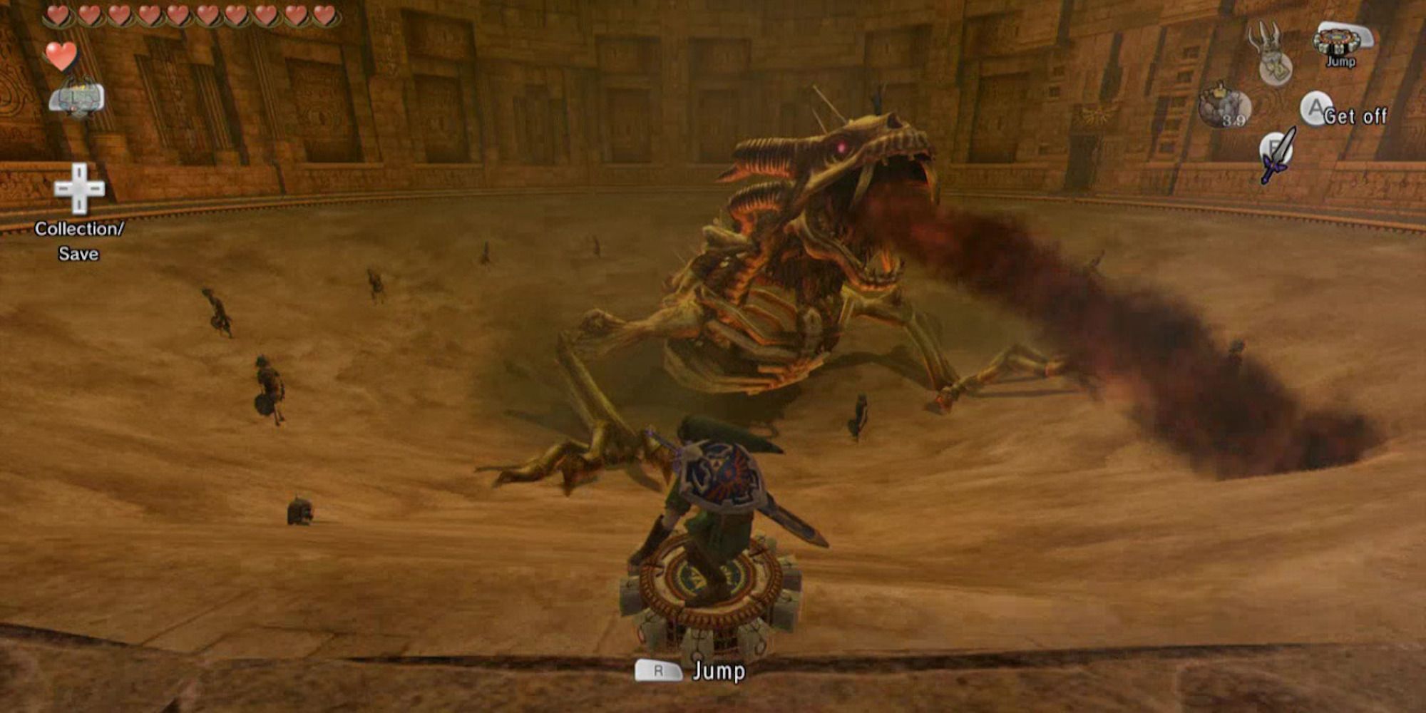 Fighting a boss in Twilight Princess