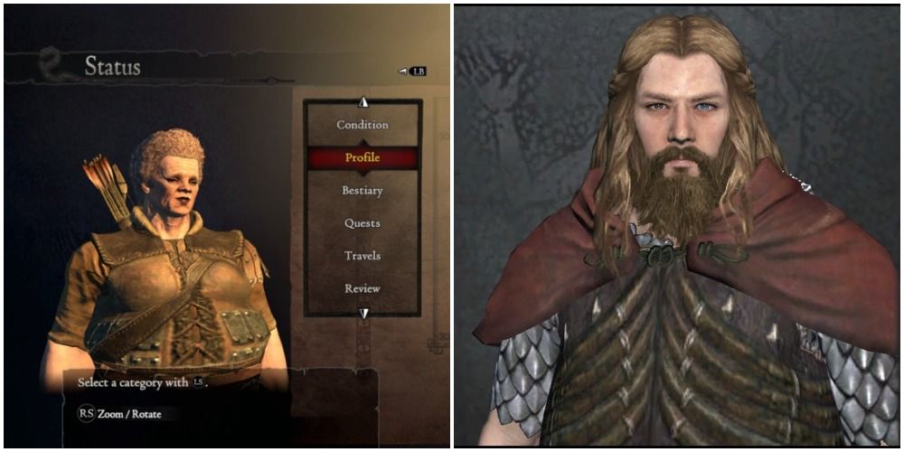 Split image of Dragon's Dogma characters.