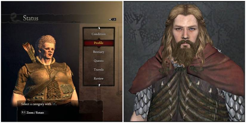 Split image of Dragon's Dogma characters.