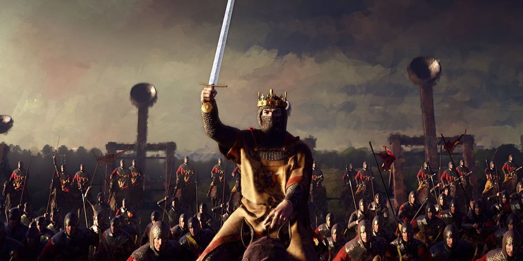 A General leading an army in Crusader Kings 3