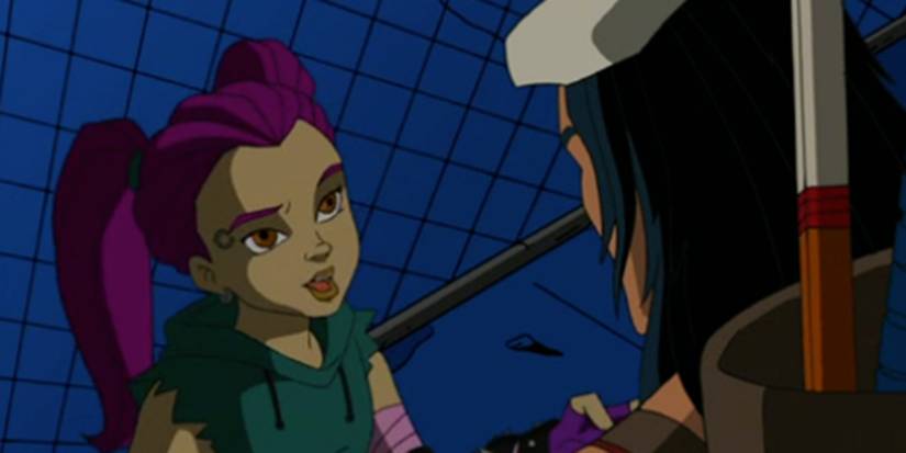 Angel (left) talking to Casey Jones (right). Image credit: paramountplus.com
