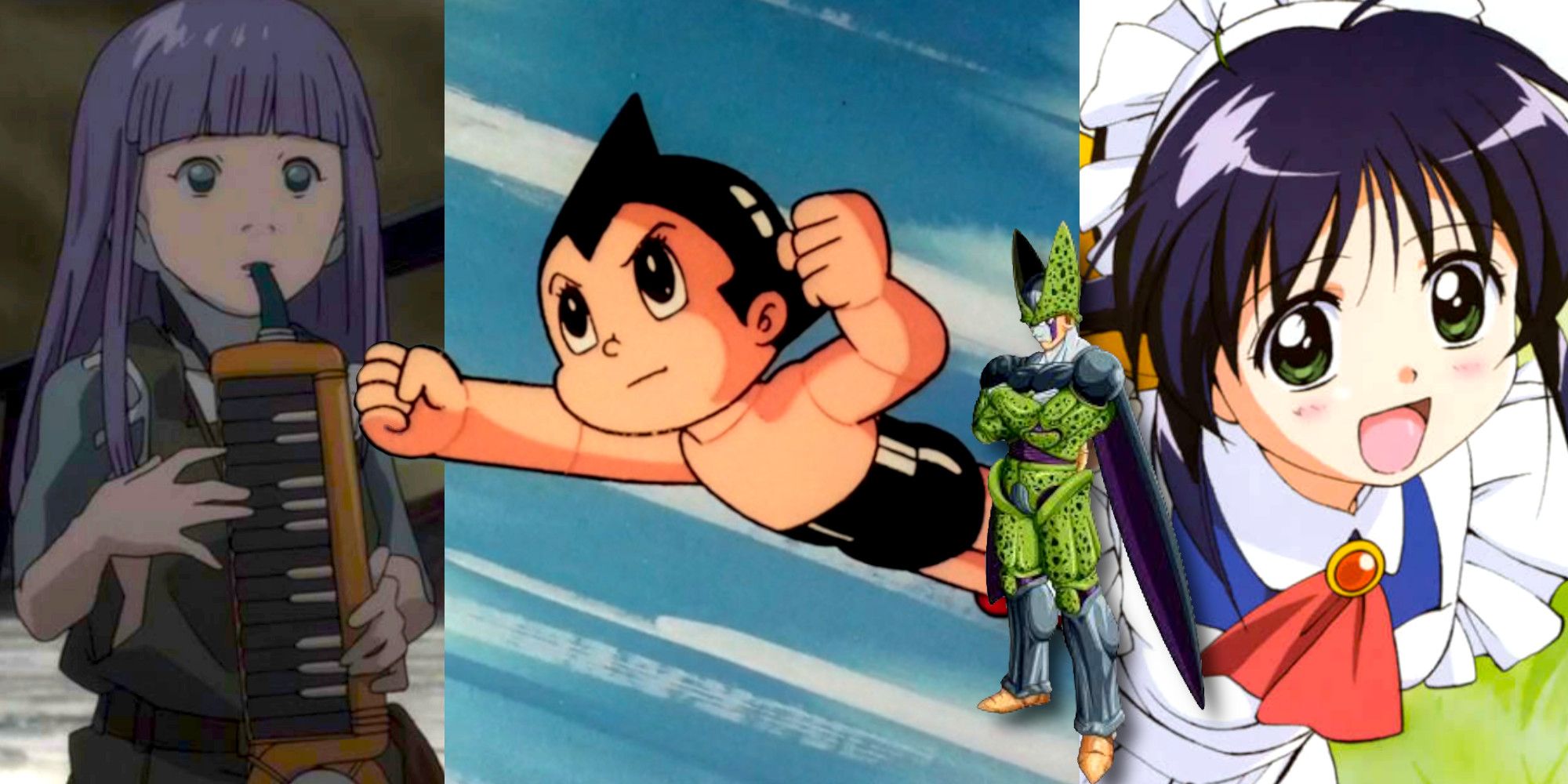 Anime Androids AstroBoy, Pino, Cell and Mohoro