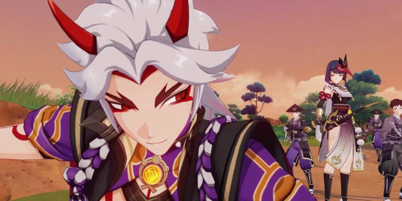 Arataki Itto and kujou Sara in Genshin impact