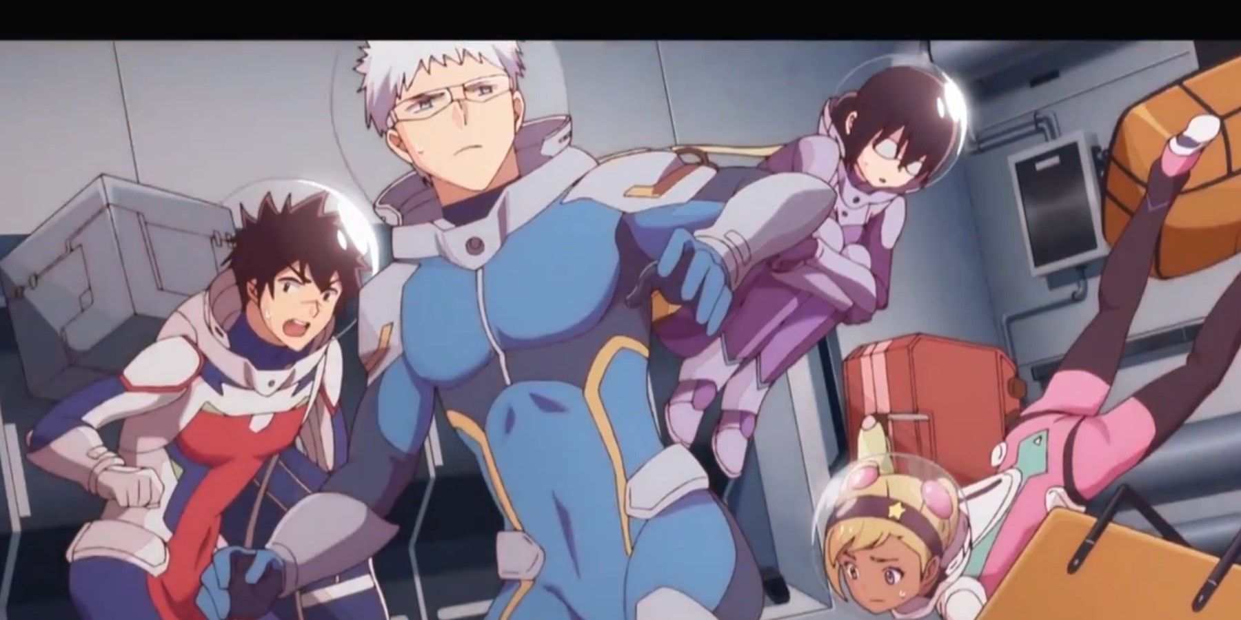 Astra Lost in Space Kanata, Zack, Yunhua, and Quiterie floating in space