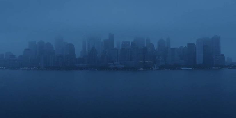 A dark and misty New York City five years after the Blip in Avengers: Endgame