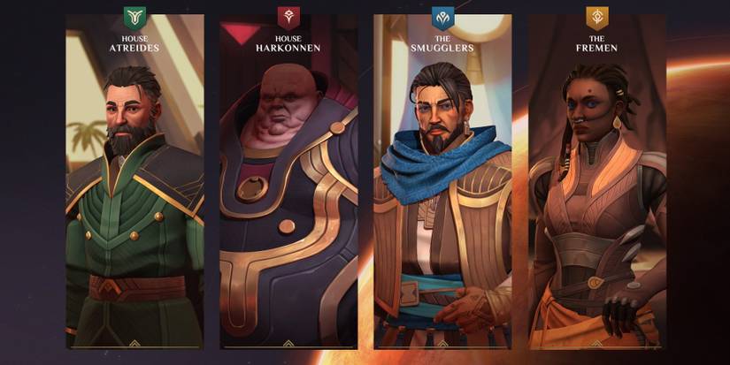 House Atreides, Harkonnen, Smugglers and Freman in Dune-Spice-Wars