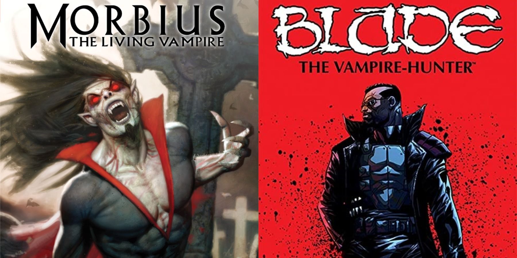 Blade comic and Morbius comic