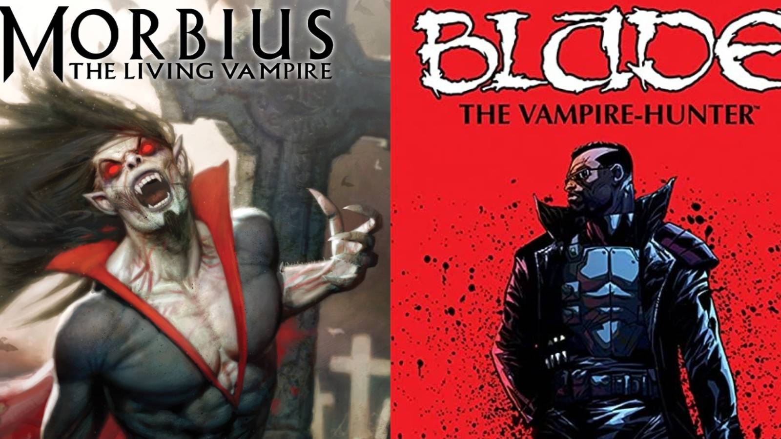 Blade comic and Morbius comic