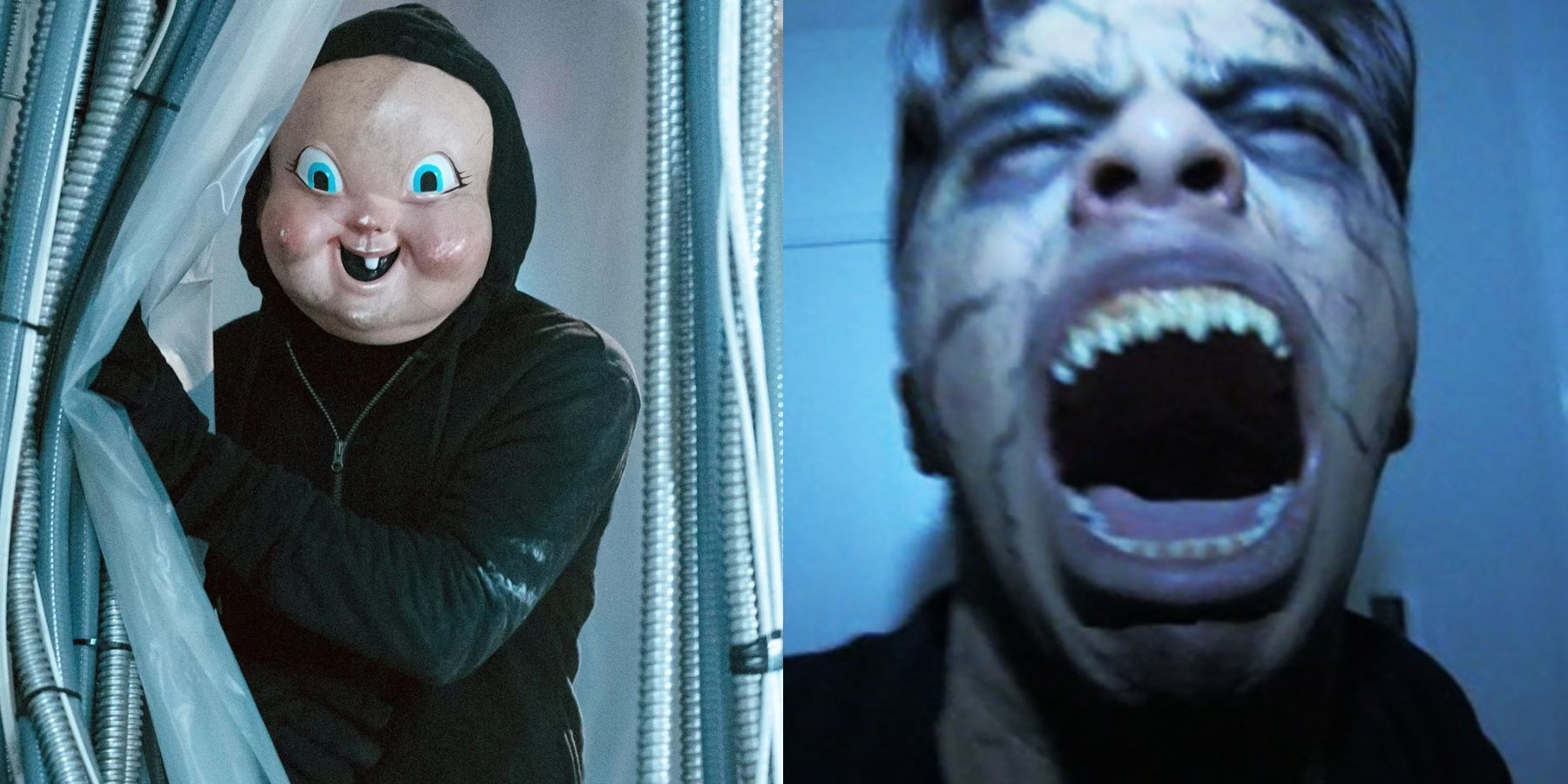 Split image of Babyface in Happy Death Day 2U and Jesse in Paranormal Activity: The Marked Ones