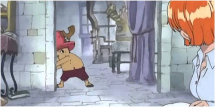 Chopper Trying To Hide From Nami
