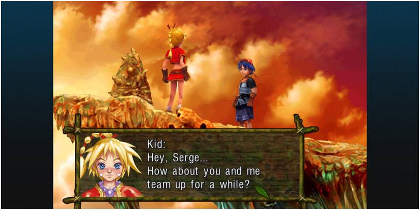 Chrono-Cross Kid asking to team up with Serge