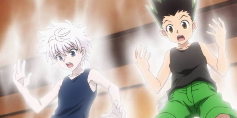 gon and killua coated in nen