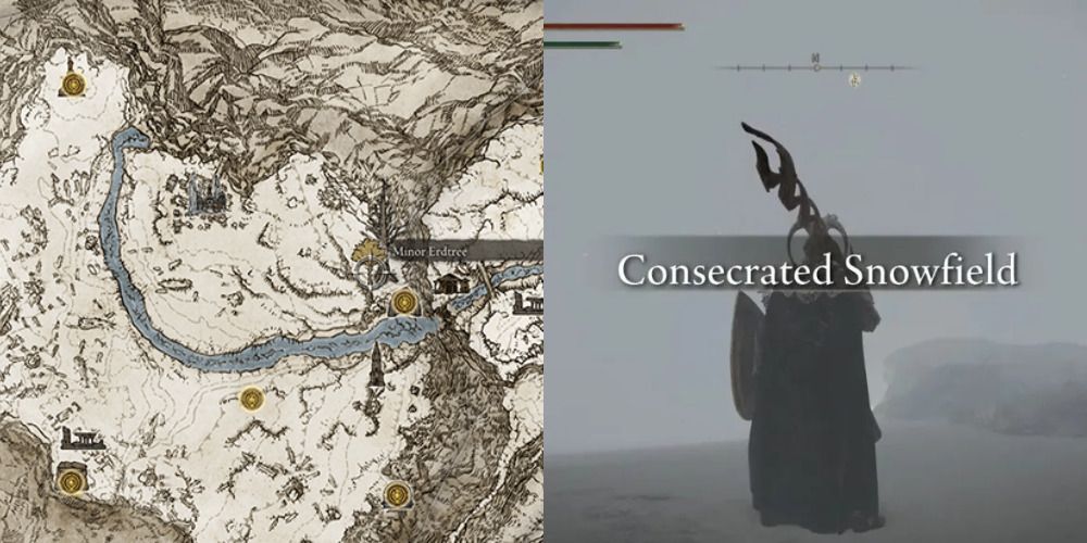  Location of Consecrated Snowfield in Elden Ring.