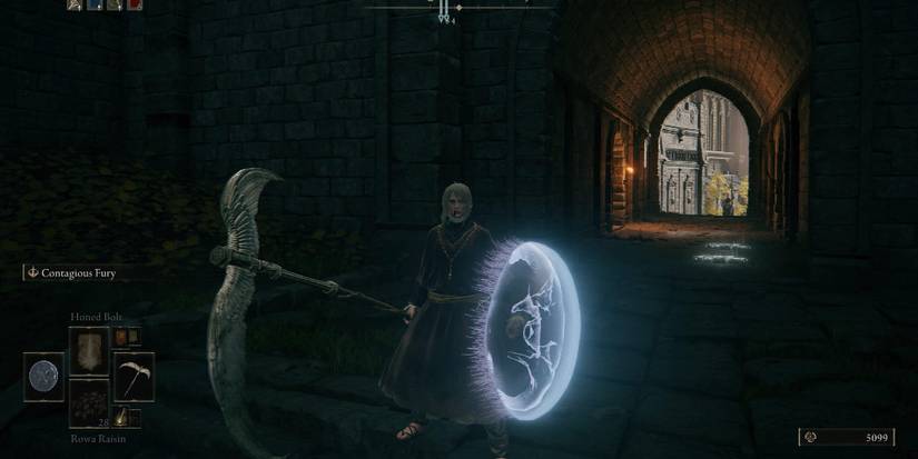 Player using Jellyfish Shield in Elden Ring.