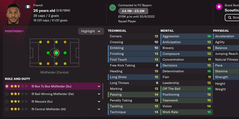 Corentin Tolisso in Football Manager 2022