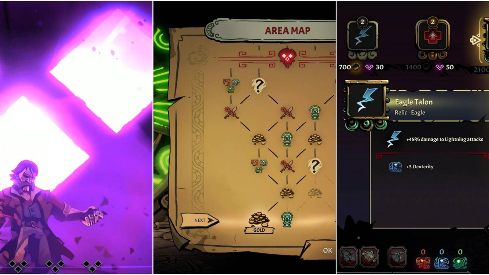 Curse of the Dead Gods - Three joined images