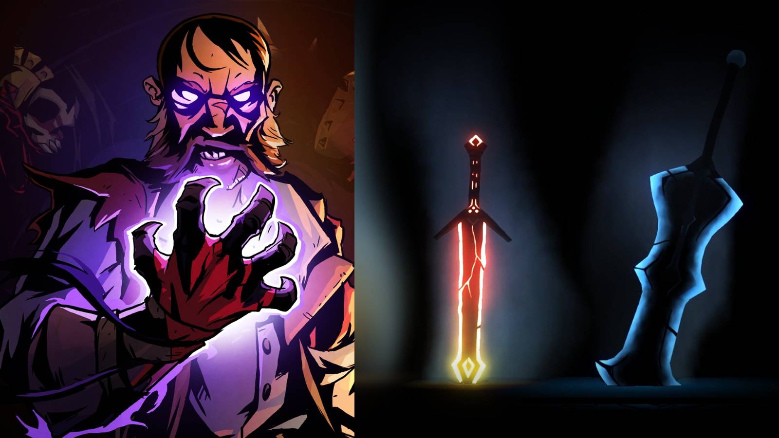 Curse of the dead gods poster and swords