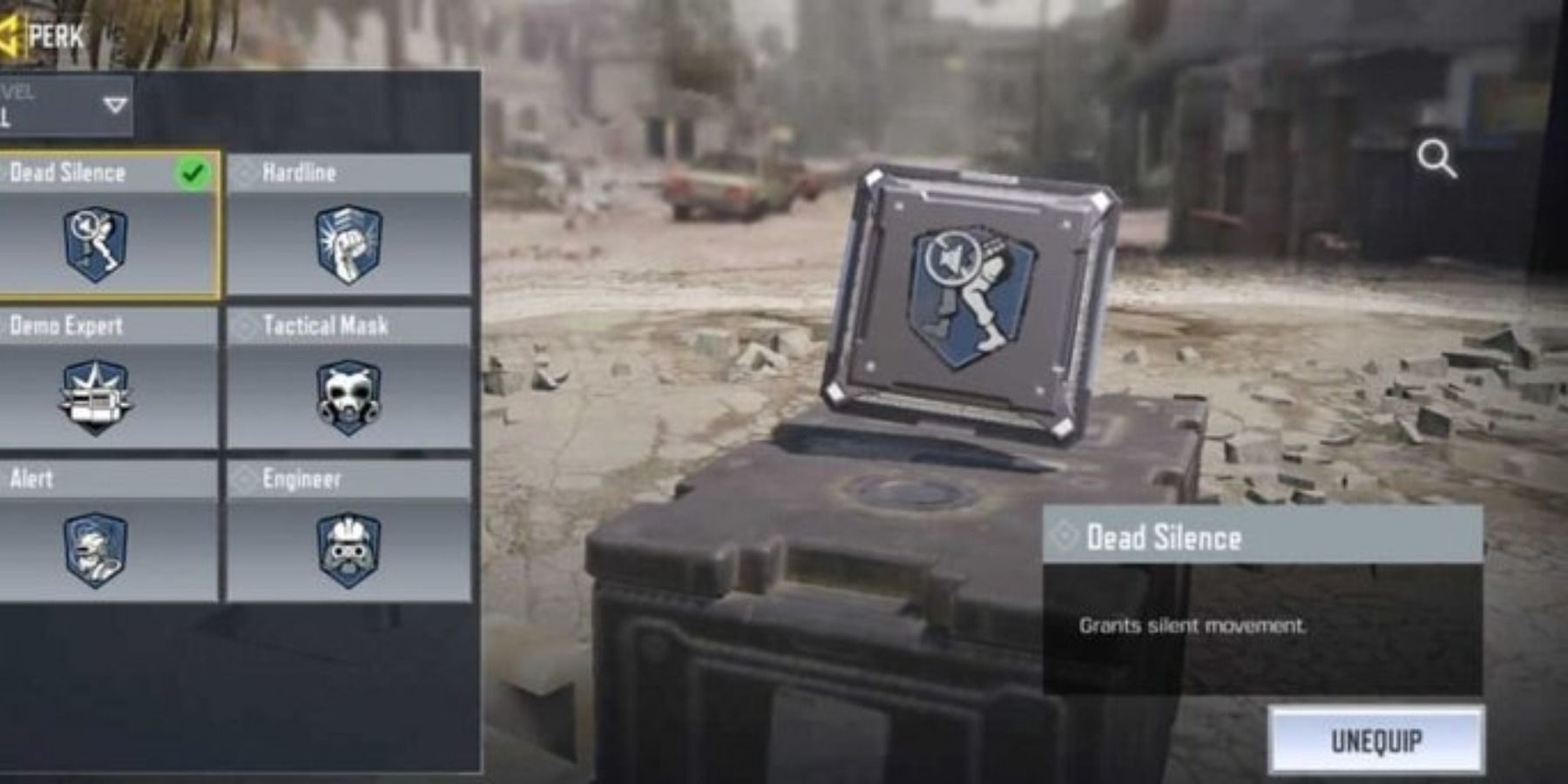 Dead Silence Perk from Call of Duty Mobile.