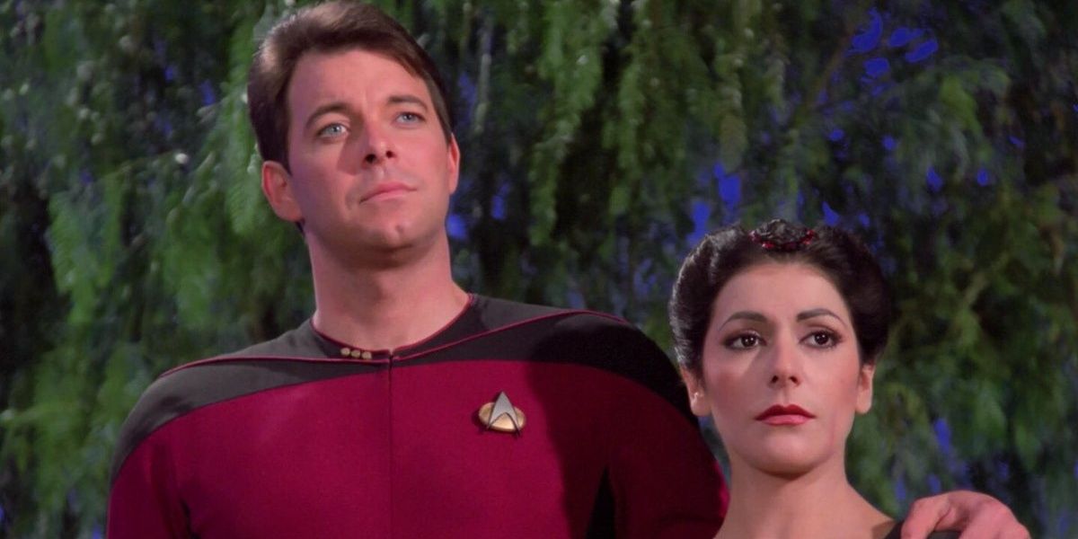 Deanna Troi and William Riker
