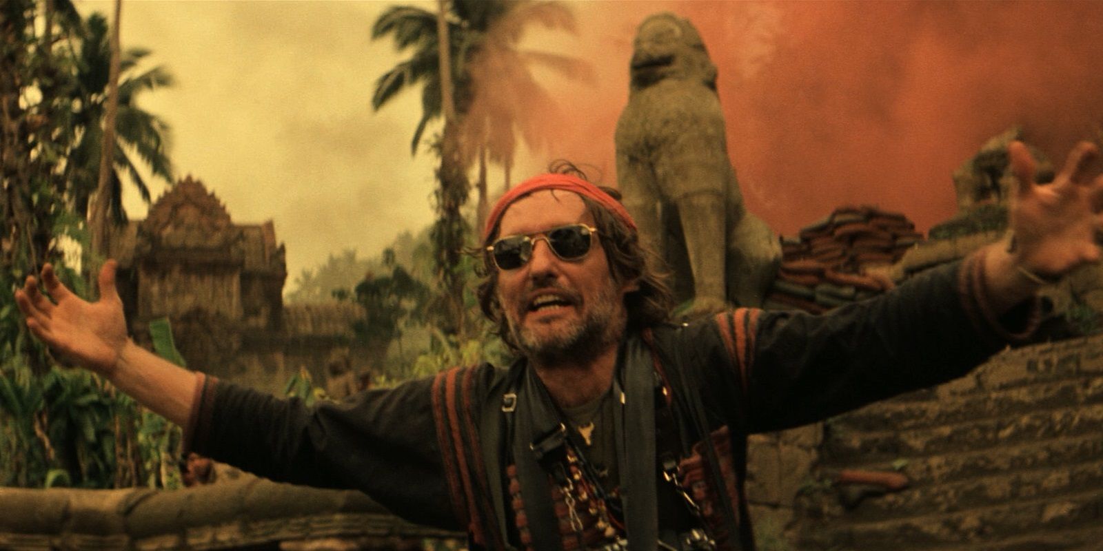 Dennis Hopper at Kurtz's compound in Apocalypse Now