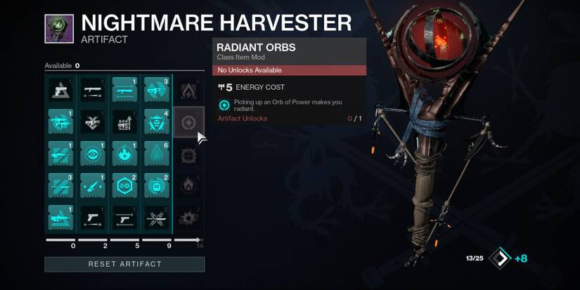 Destiny 2 Radiant Orbs Artifact Mod