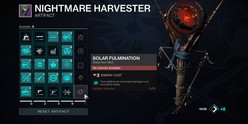 Destiny 2 Solar Fulmination Artifact Mod