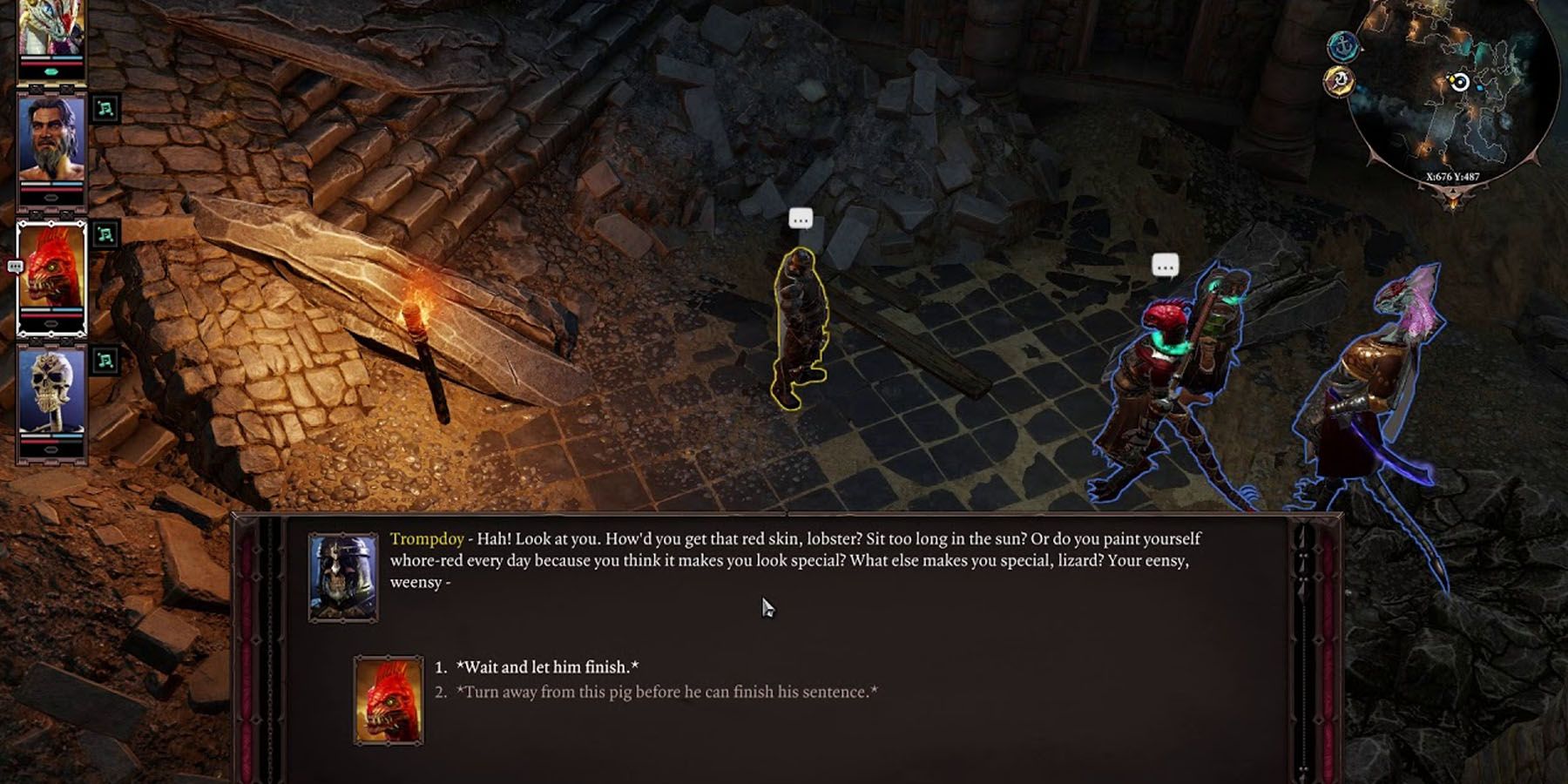 Dialogue options in DOS2