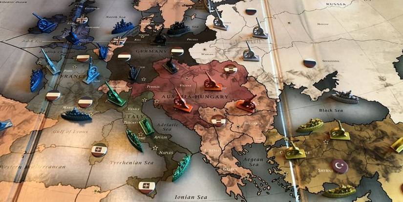 Diplomacy board game board