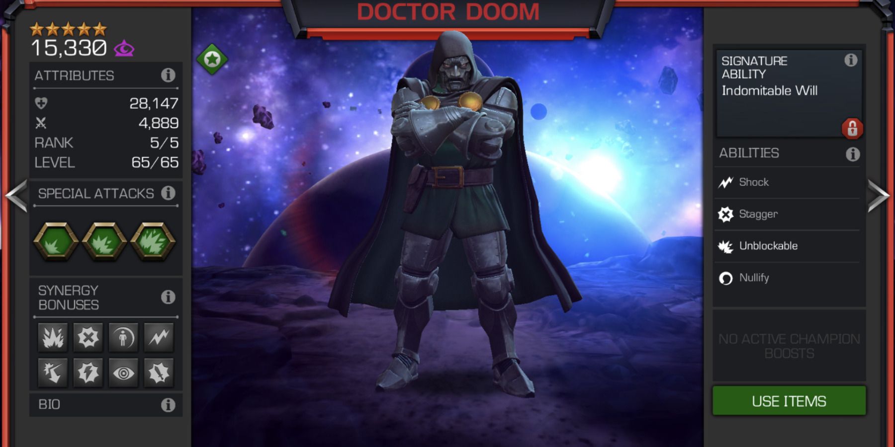 Doctor Doom in Marvel Contest of Champions.