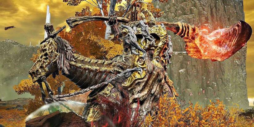 Elden Ring Draconic tree sentinel wielding his Dragonclaw shield 