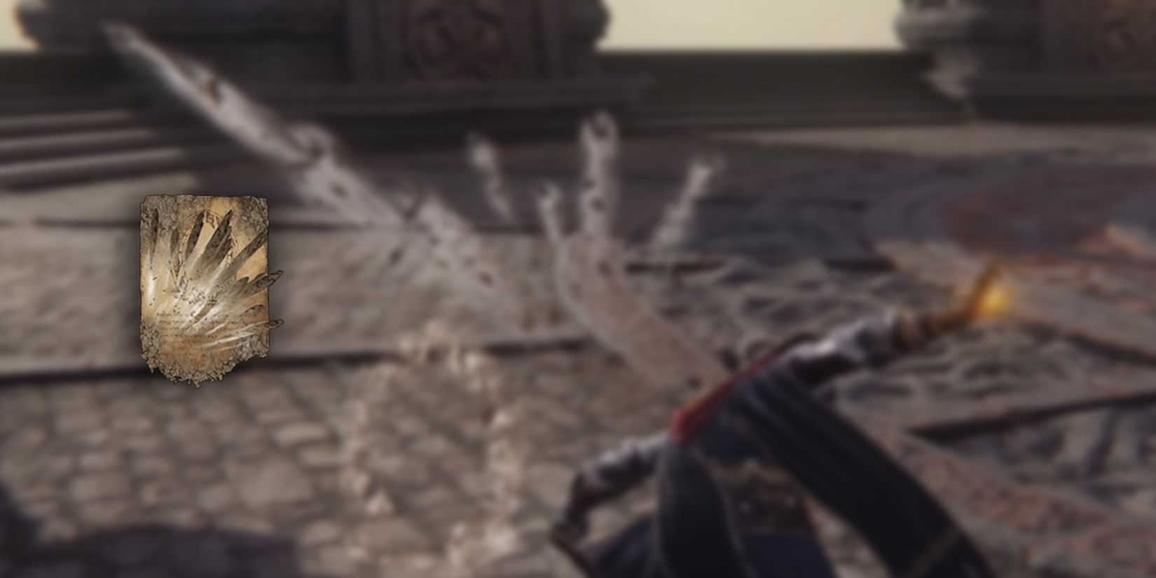 Elden Ring - PNG Of Beastial Sling Incantation On Image Of It Being Used