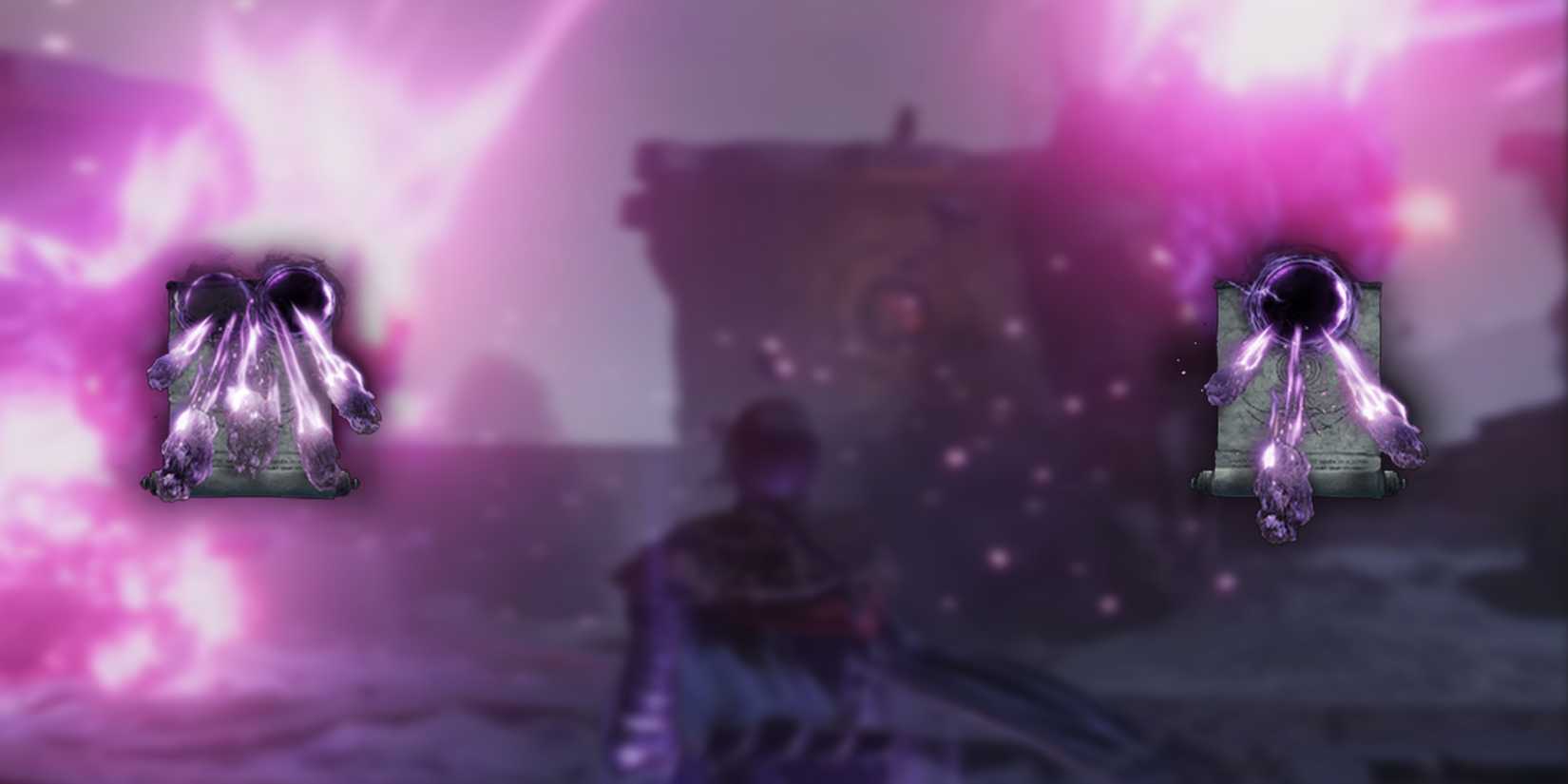 Elden Ring - PNG Of Meteor and Meteorite Of Astel Sorceries On Image Of Them Being Used