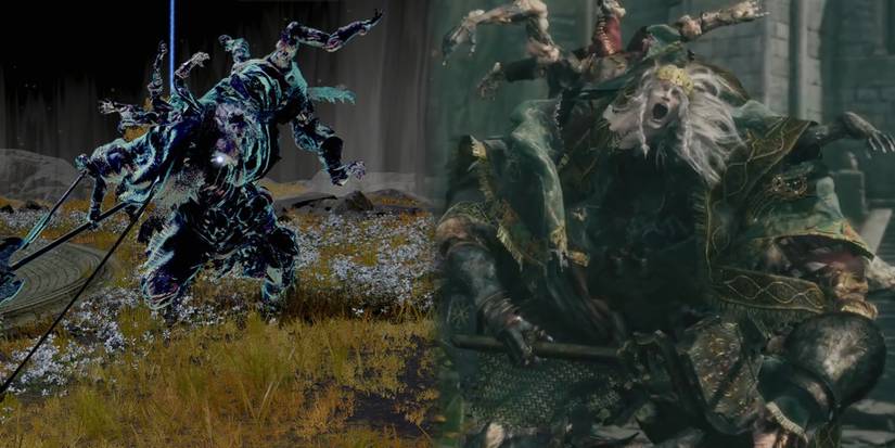 Elden Ring - Side By Side Comparison Of Godefroy In Evergaol And Godrick Screaming In Cutscene