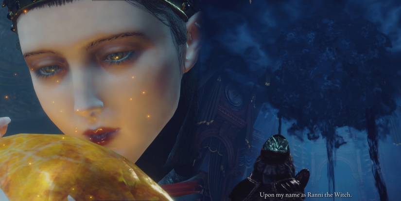 Elden Ring - Side By Side Comparison Of Rennala Talking And Ranni Casting The Illusion Of Her Second Phase