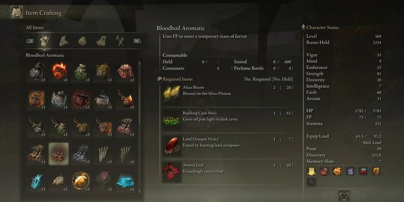 Elden Ring Bloodboil Aromatic