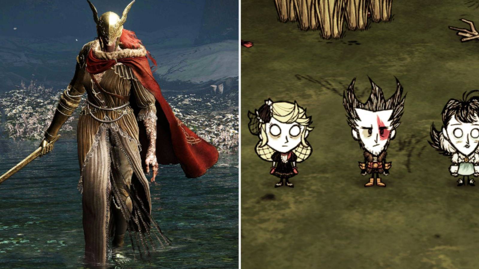 Elden Ring Malenia and Don't Starve Together Characters