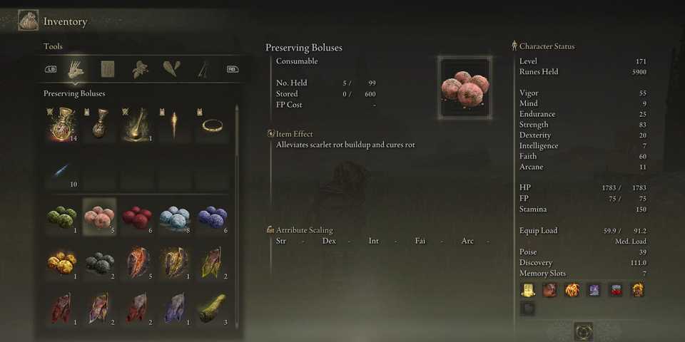Elden Ring Preserving Boluses Info