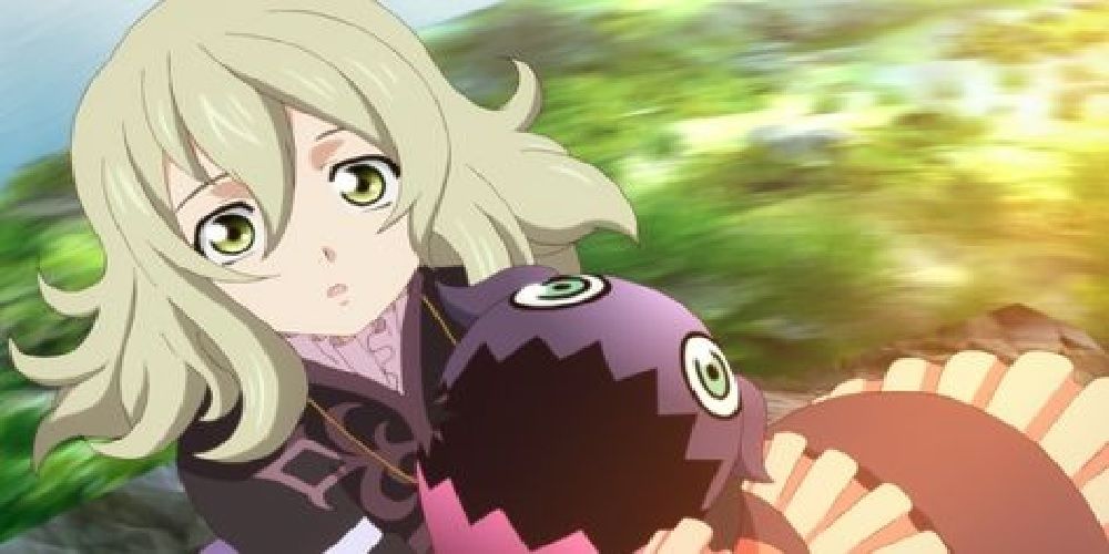 Image of Elize Lutus and her doll Teepo in Tales of Xillia