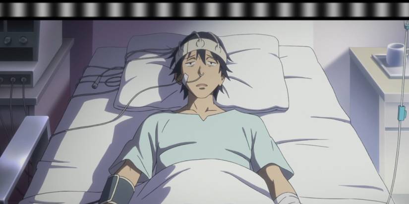 Erased Satoru Fujinuma lying in the hospital