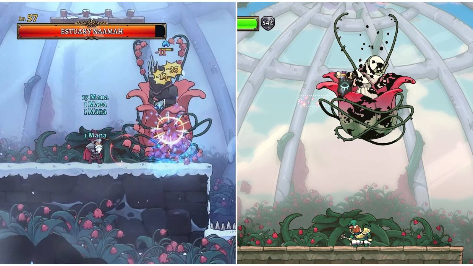 Estuary Naamah boss fight in Rogue Legacy 2