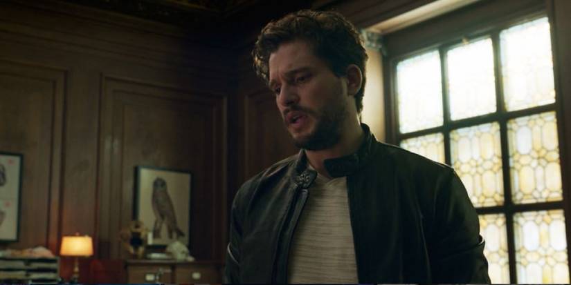 Dane Whitman staring at the Ebony Blade in the post credits scene of Eternals